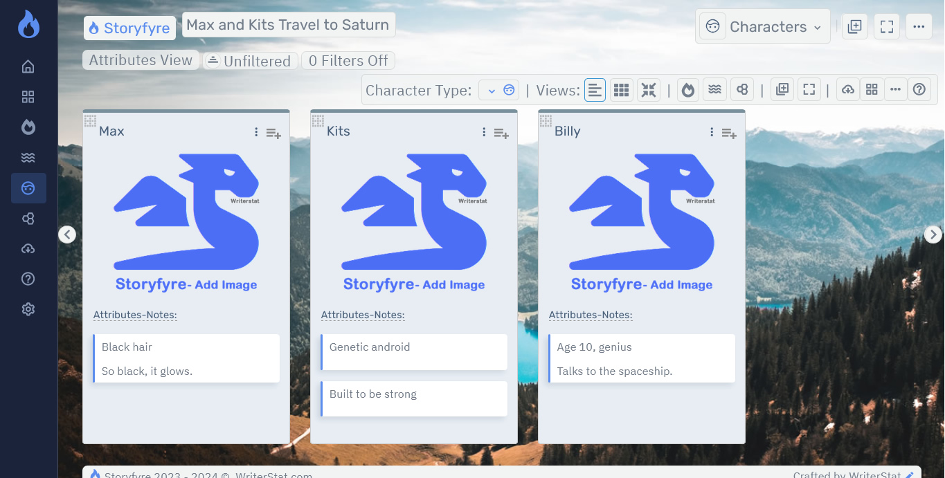 Storyfyre Origin Left Hand Hover Action Menu