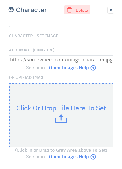 Storyfyre Origin Characters: Edit Image Area