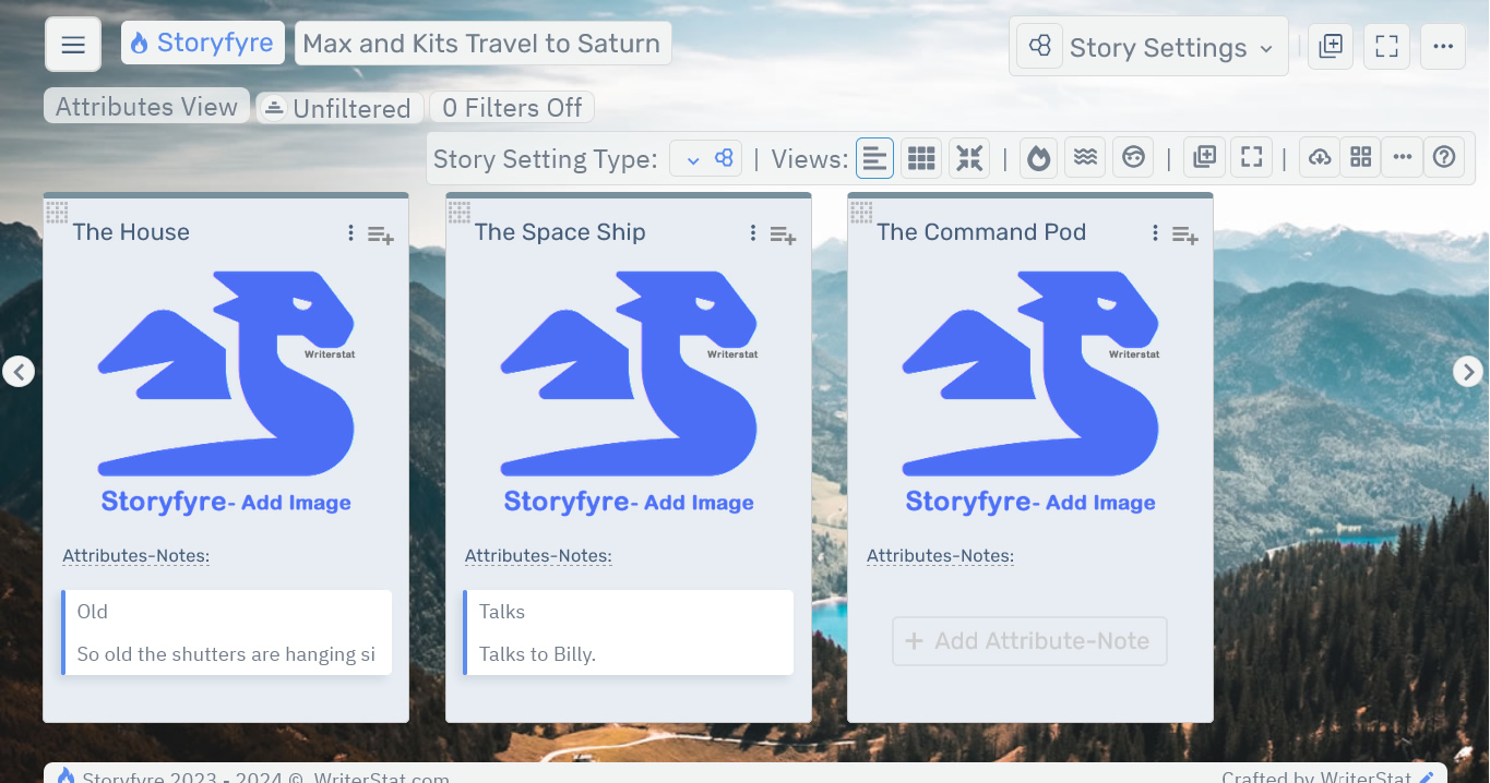 Storyfyre Origin Story Settings