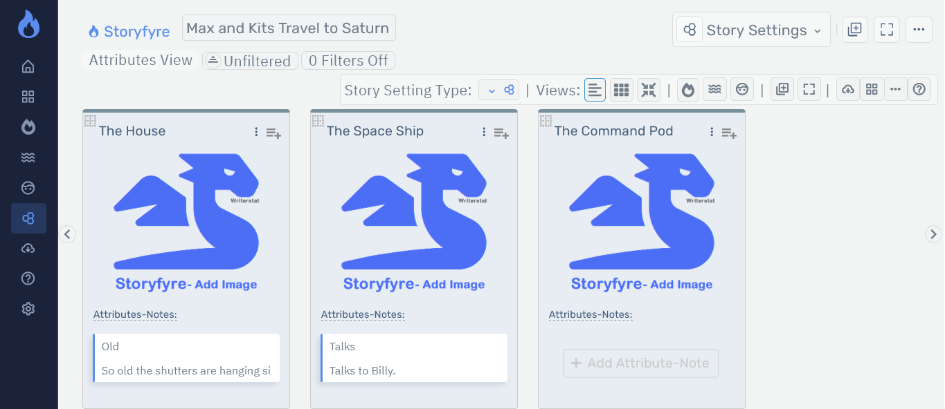 Storyfyre Origin Left Hand Hover Action Menu