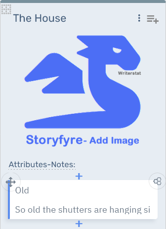 Storyfyre Origin Story Settings: Story Setting Attribute Add